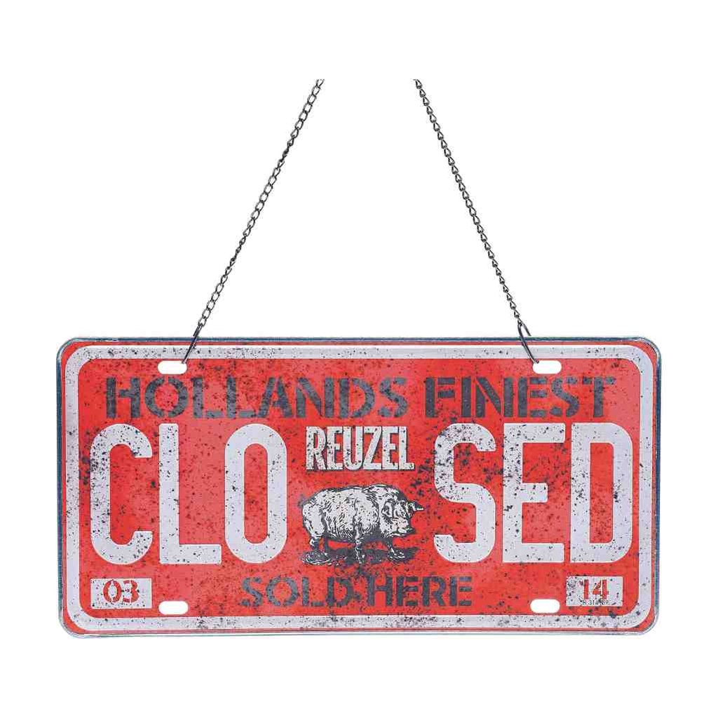 REUZEL OPEN CLOSED SIGN