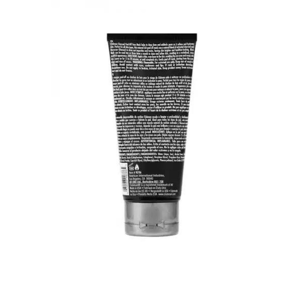 CLUBMAN CHARCOAL PEEL-OFF BLACK FACE MASK 90ML 