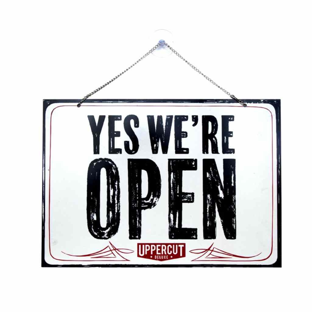 UPPERCUT DELUXE Offenes & geschlossenes Schild Weiss