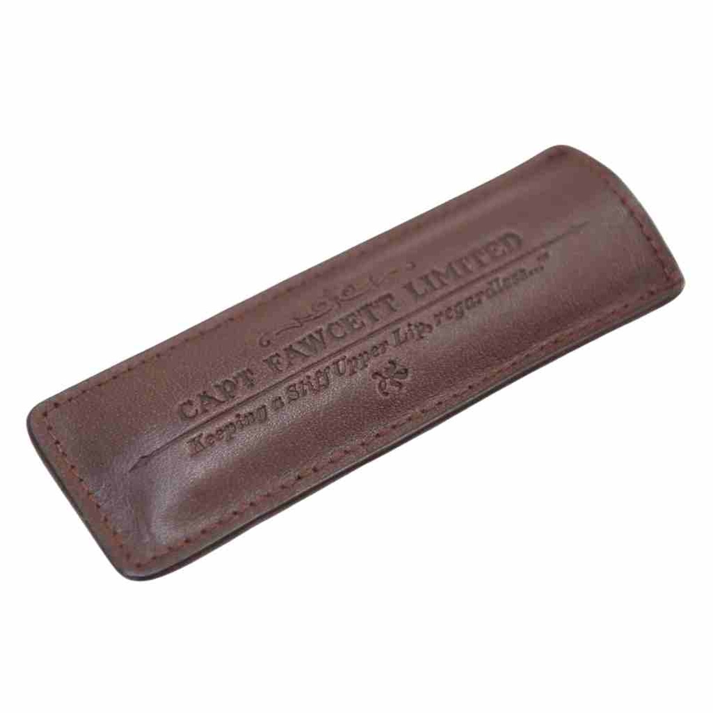 CAPTAIN FAWCETT Étui en Cuir pour Peigne de Poche Pliable pour Moustache 