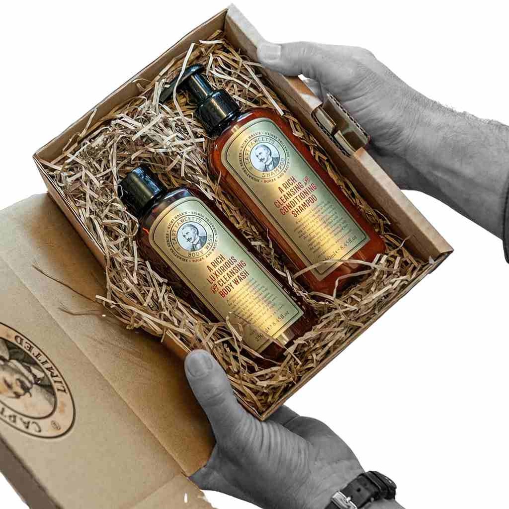 CAPTAIN FAWCETT Booze & Baccy Shampoo 250ml und Body Wash 250ml Geschenkset  
