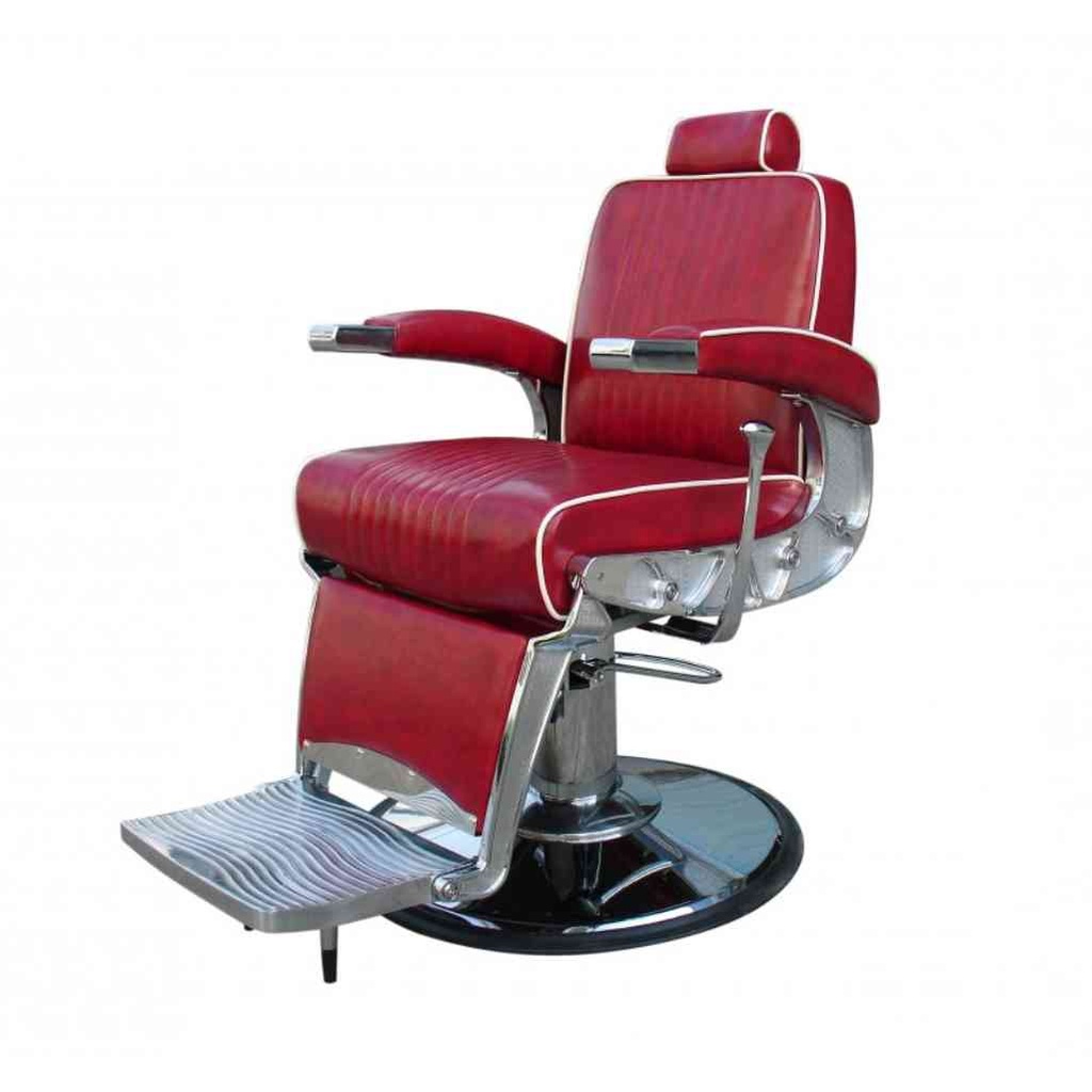1o1BARBERS Chaise de barbier 10 rouge