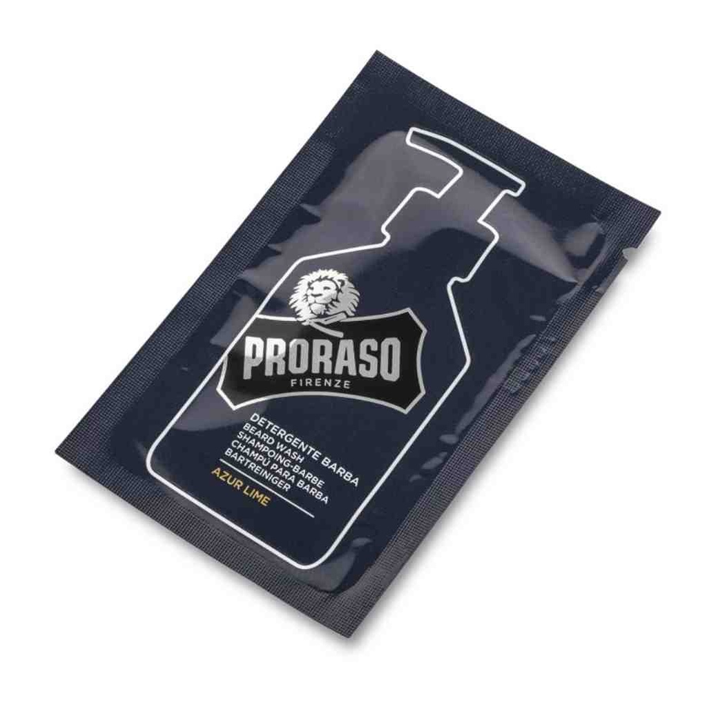 PRORASO Echantillon shampoing à barbe azur lime 4ml
