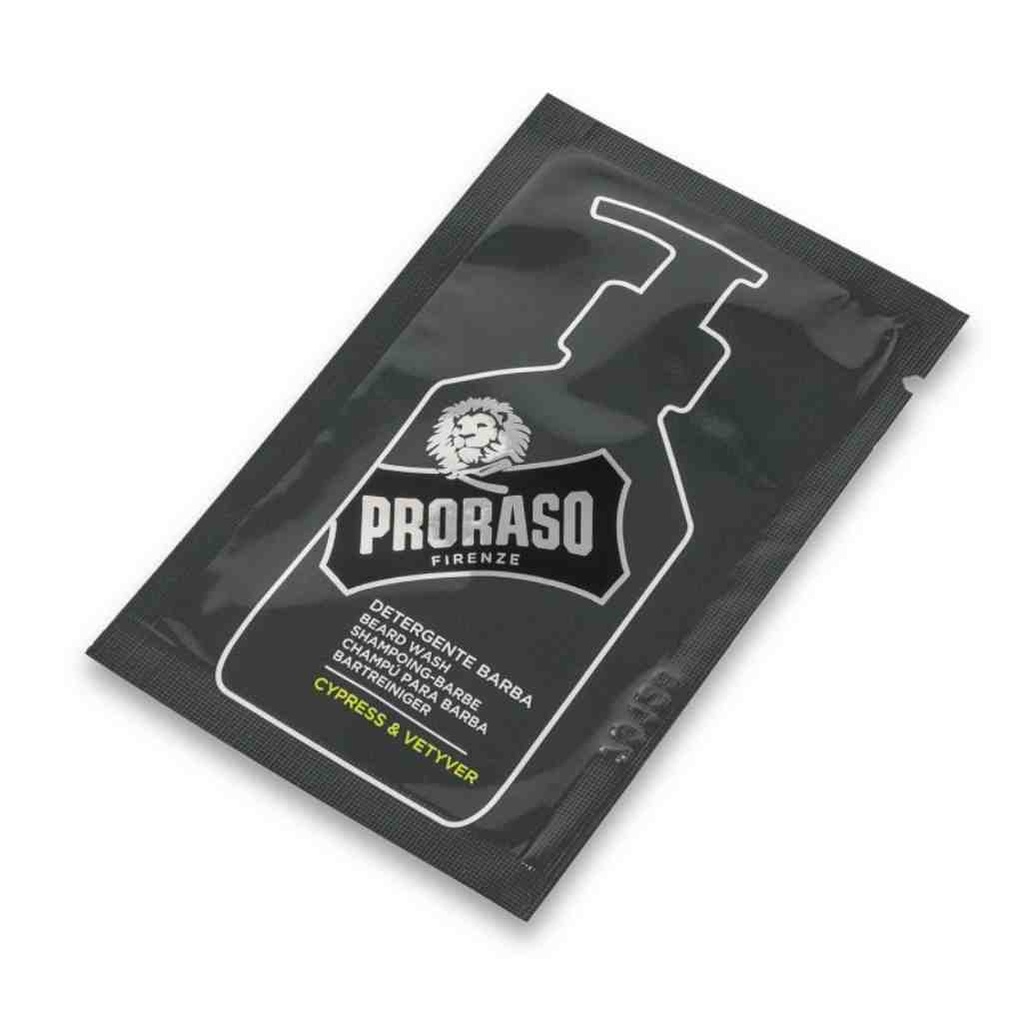 PRORASO Echantillon shampoing à barbe cypress & vetyver 4ml