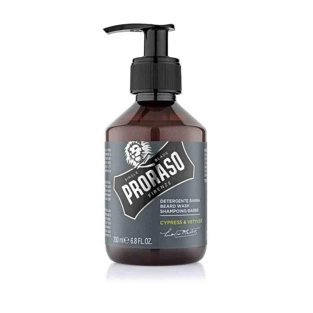 PRORASO Shampoing à barbe cypress & vetyver 200ml