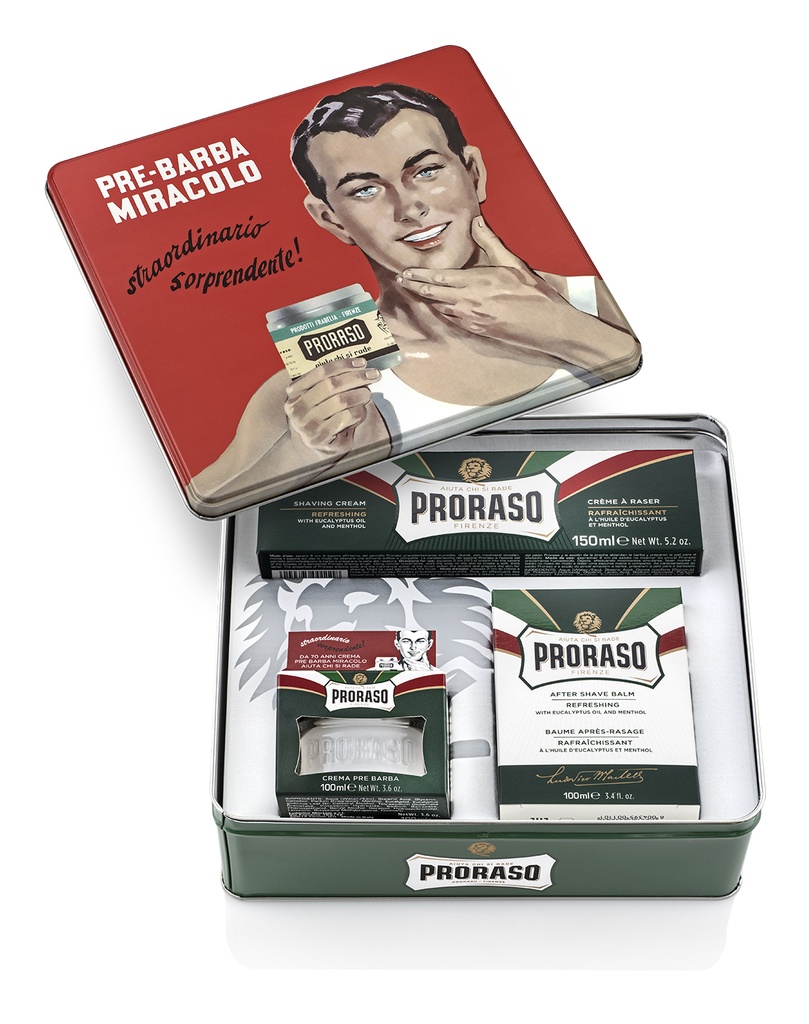 PRORASO Rasierset Green Refresh