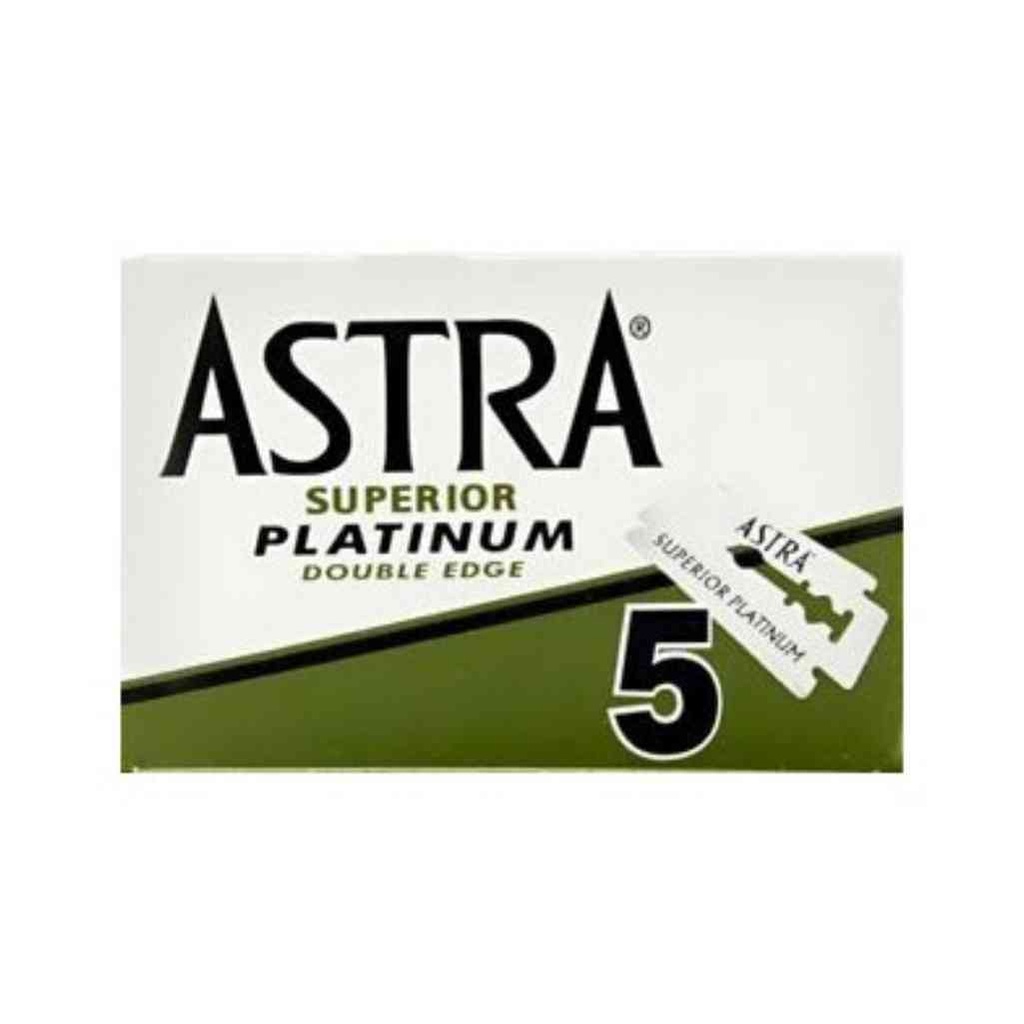 1o1BARBERS Astra platinum green double edge lames 5pces