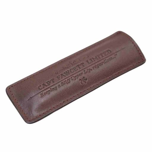 [CFA-7780] CAPTAIN FAWCETT Étui en Cuir pour Peigne de Poche Pliable pour Moustache 