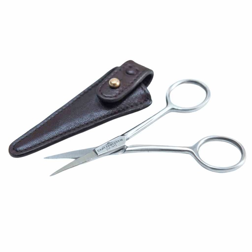 [CFA-5564] CAPTAIN FAWCETT Ciseaux à barbe avec Pochette en Cuir