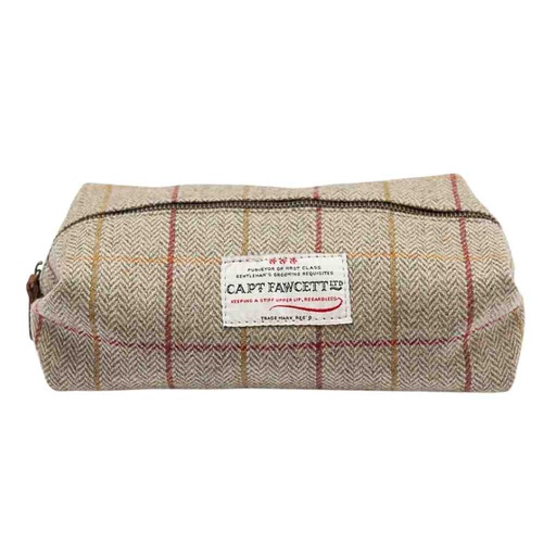 [00903TWBS] CAPTAIN FAWCETT Tweed Waschbeutel 260mm x 125mm x 80mm
