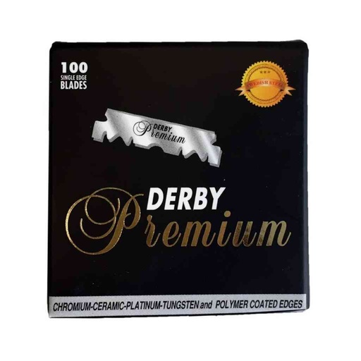 [DER-DEBL100-HP] DERBY Rasierklingen premium single edge 100 Stück