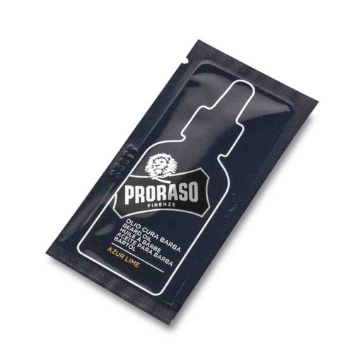 [PRO-400881] PRORASO Echantillon huile à barbe azur lime 3ml