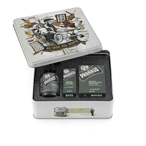 [PRO-400382] PRORASO Kit à barbe cypress & vetyver