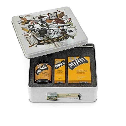 [PRO-400380] PRORASO Kit à barbe wood & spice