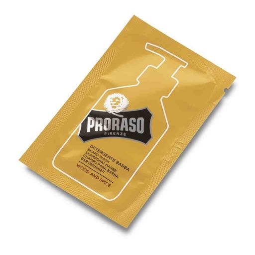 [PRO-400890] PRORASO Shampoing à barbe wood & spice 4ml