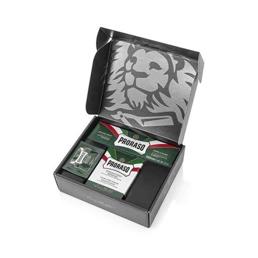 [PRO-400485] PRORASO Coffret crème à raser et baume après-rasage green refresh