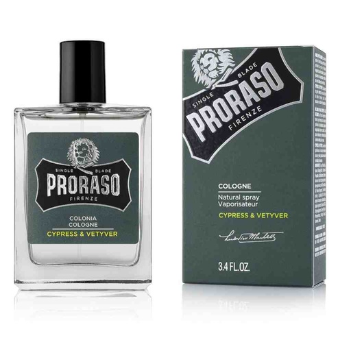 [PRO-400772] PRORASO Eau de Cologne Cypress & Vetyver 100ml