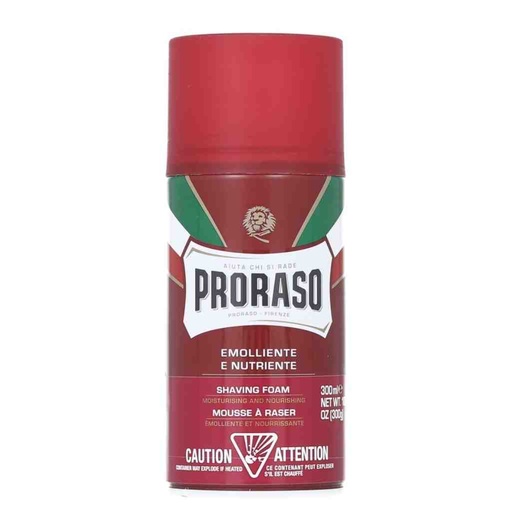 [PRO-400447] PRORASO Mousse à raser red nourish 300ml