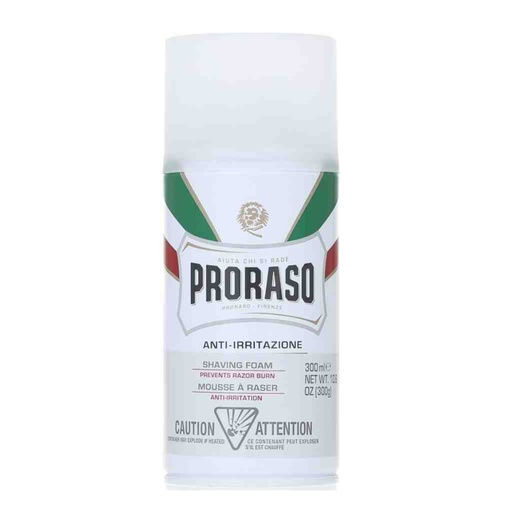 [PRO-400446] PRORASO Mousse à raser white sensitive 300ml