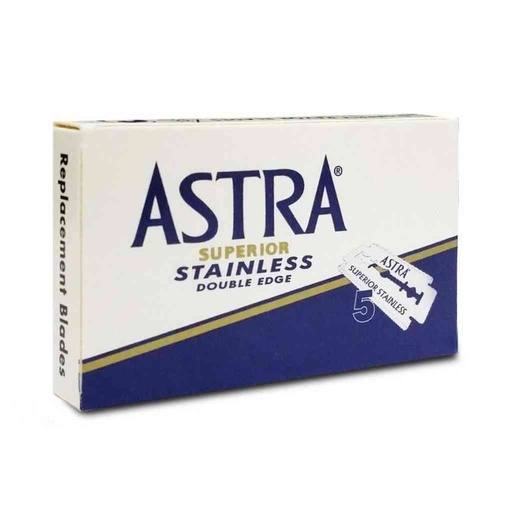 [BLA-ASTRA-DE-02] 1o1BARBERS Astra stainless blue double edge lames 5pcs